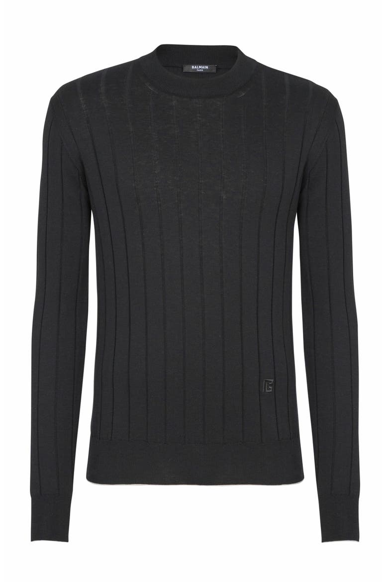 Silk And Cotton Knit Pb Jumper, Alternate, color, Black