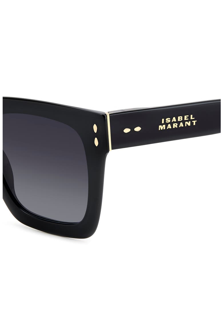 51mm Square Sunglasses, Alternate, color, BLACK/ DARK GREY SF