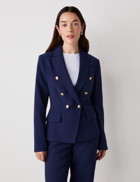 Lydia Long Sleeve Button Detail Blazer