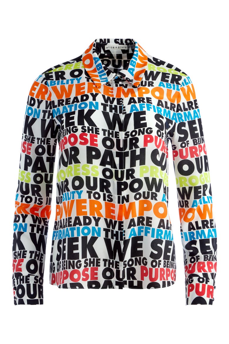 Willa Silk Shirt, Alternate, color, MAHOGANYS POEM