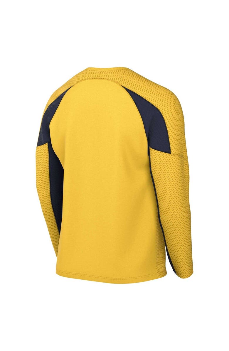 Jordan Brand Men's Jordan Brand Maize Michigan Wolverines Basketball Shooting Raglan Long Sleeve T-Shirt, Alternate, color,
