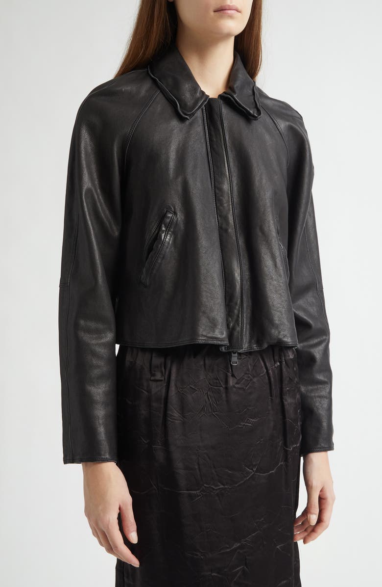 NACKIYÈ Pixie Lambskin Leather Jacket, Alternate, color, Noir