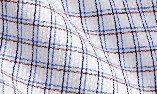 David Donahue Trim Fit Dobby Check Dress Shirt In Multi