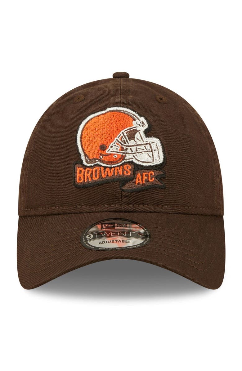 New Era Youth New Era Brown Cleveland Browns 2022 Sideline Adjustable 9TWENTY Hat, Alternate, color, Brown