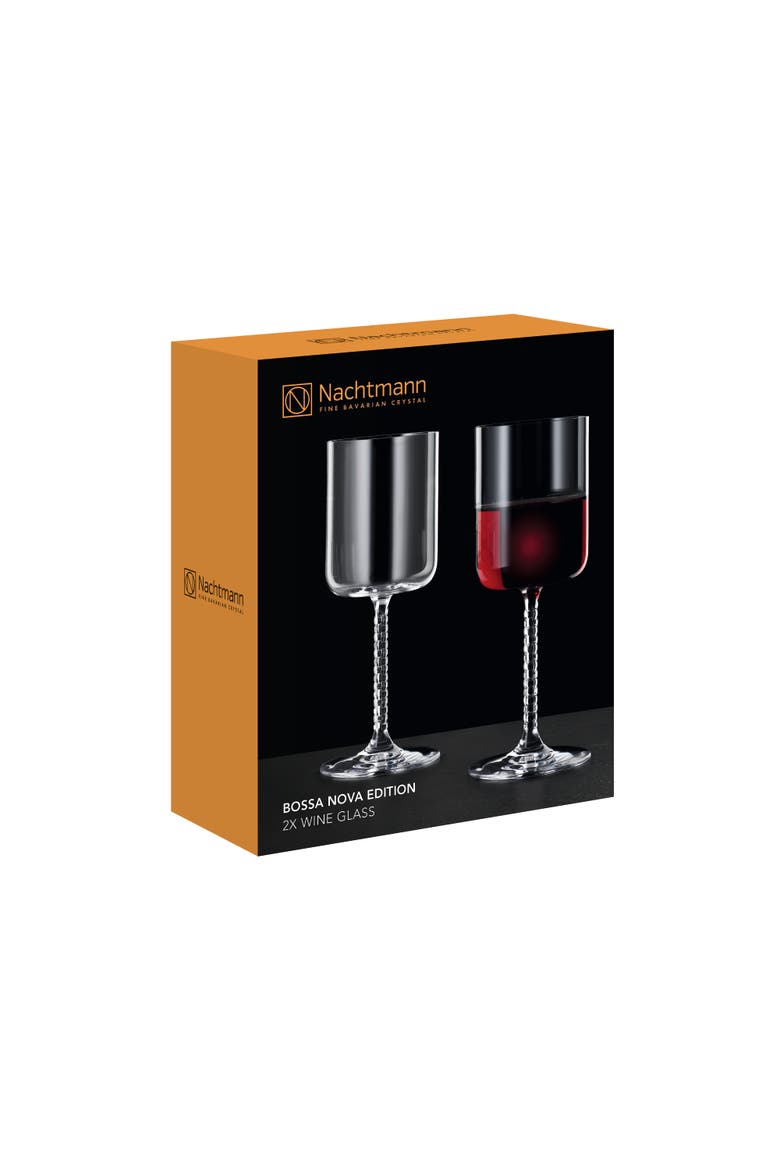 Bossa Nova Edition Set of 2 Wine Glasses, 14oz, Alternate, color, Clear