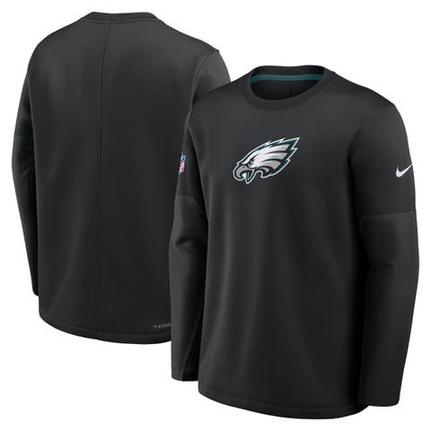 Men's Nike Black Philadelphia Eagles Sideline Coaches Team Present Midweight Therma-FIT Sweatshirt