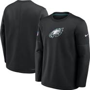 Nike Men's Nike Black Philadelphia Eagles Sideline Coaches Team Present Midweight Therma-FIT Sweatshirt
