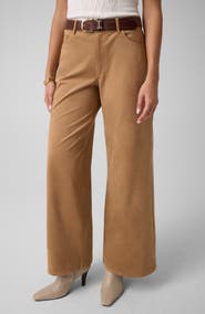GUESS Jennie Faux Suede Wide Leg Pants