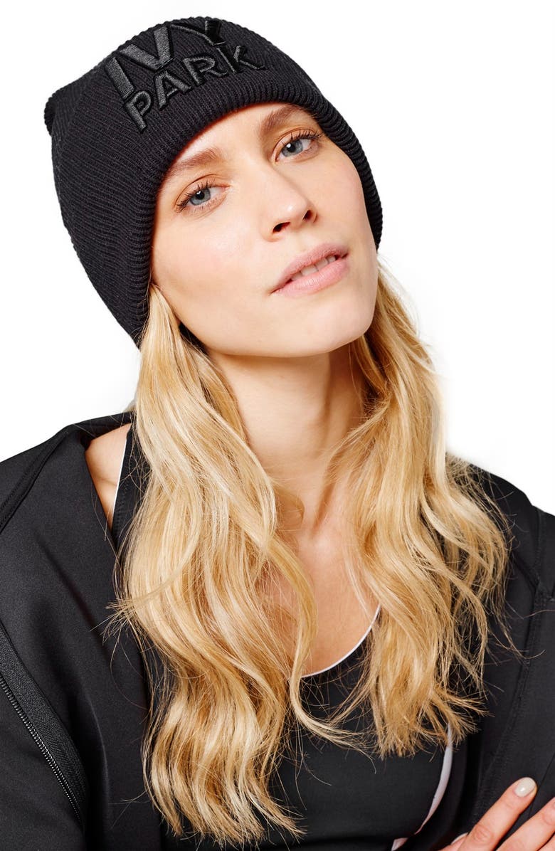 IVY PARK<sup>®</sup> Logo Ribbed Beanie, Alternate, color, 