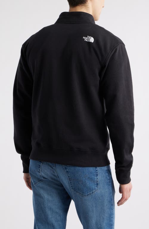 The North Face Box Half Dome Logo Quarter Zip Graphic Pullover In Tnf Black