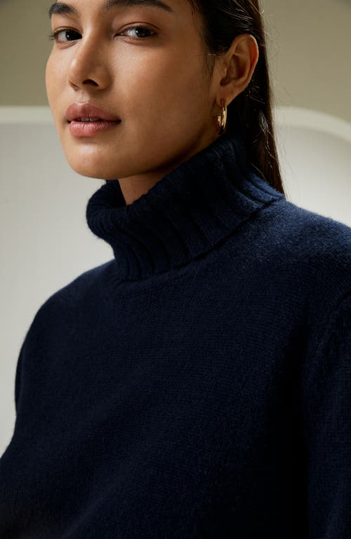 Lilysilk Turtleneck Sweater With Rib Hemline