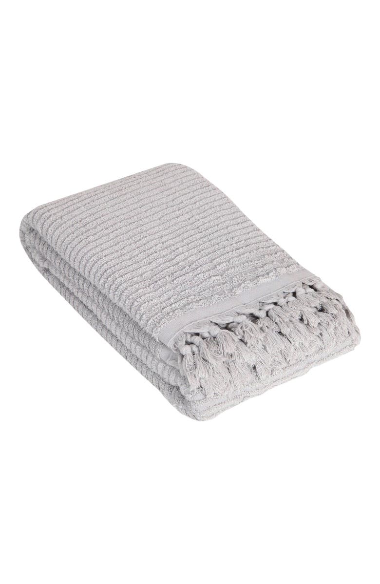 Olive & Linen Ribbed Loom Terry Bath Towel, Main, color, 