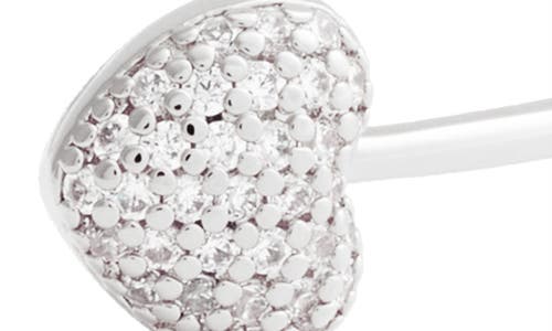 Nordstrom Demi Fine Heart Accent Cuff Bracelet In Silver