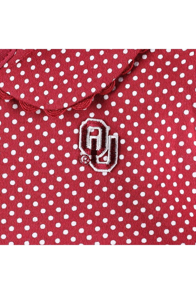 Girls Toddler Crimson Oklahoma Sooners Polka Dot Peter Pan Dress, Alternate, color, Crimson