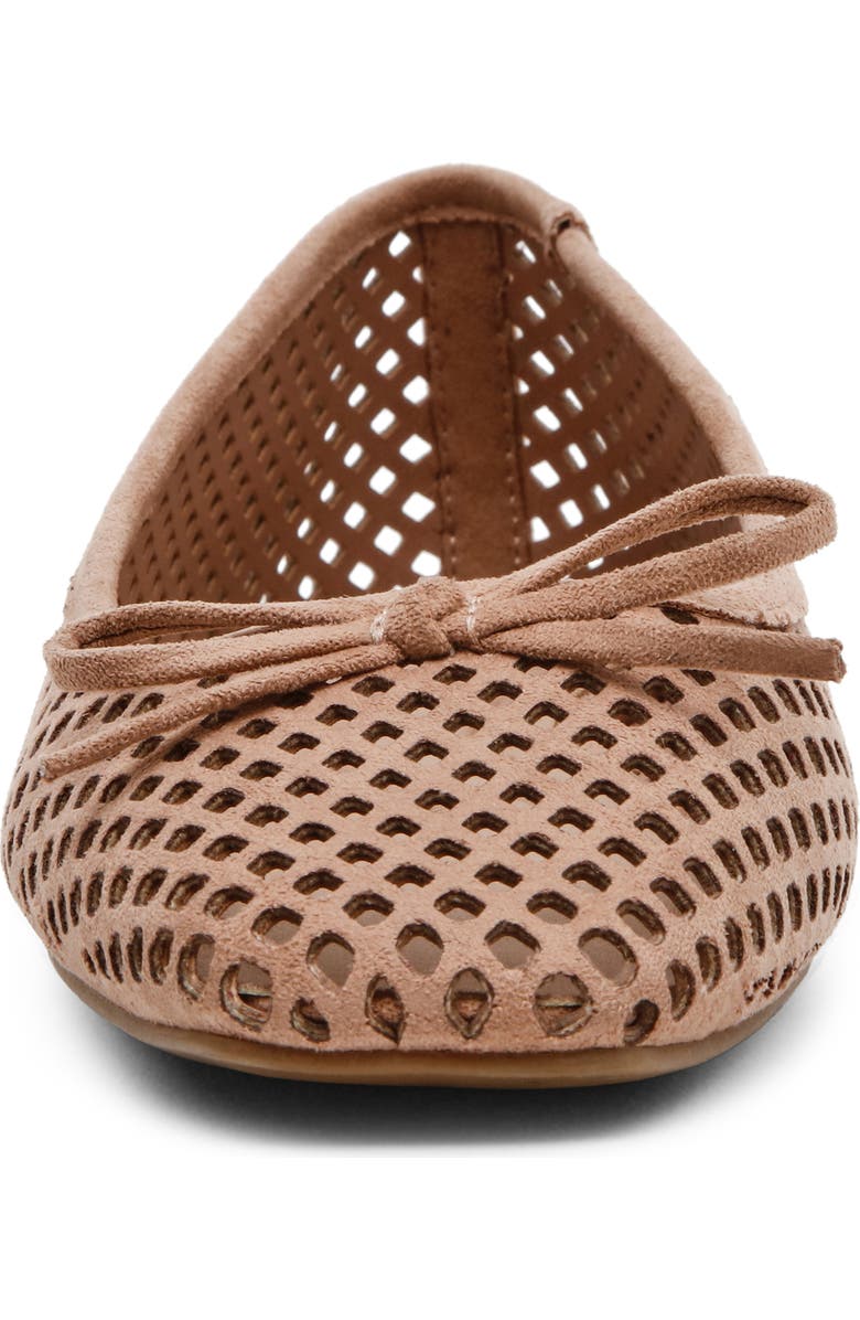 Anne Klein Perforated Ballet Flat, Alternate, color, Taupe