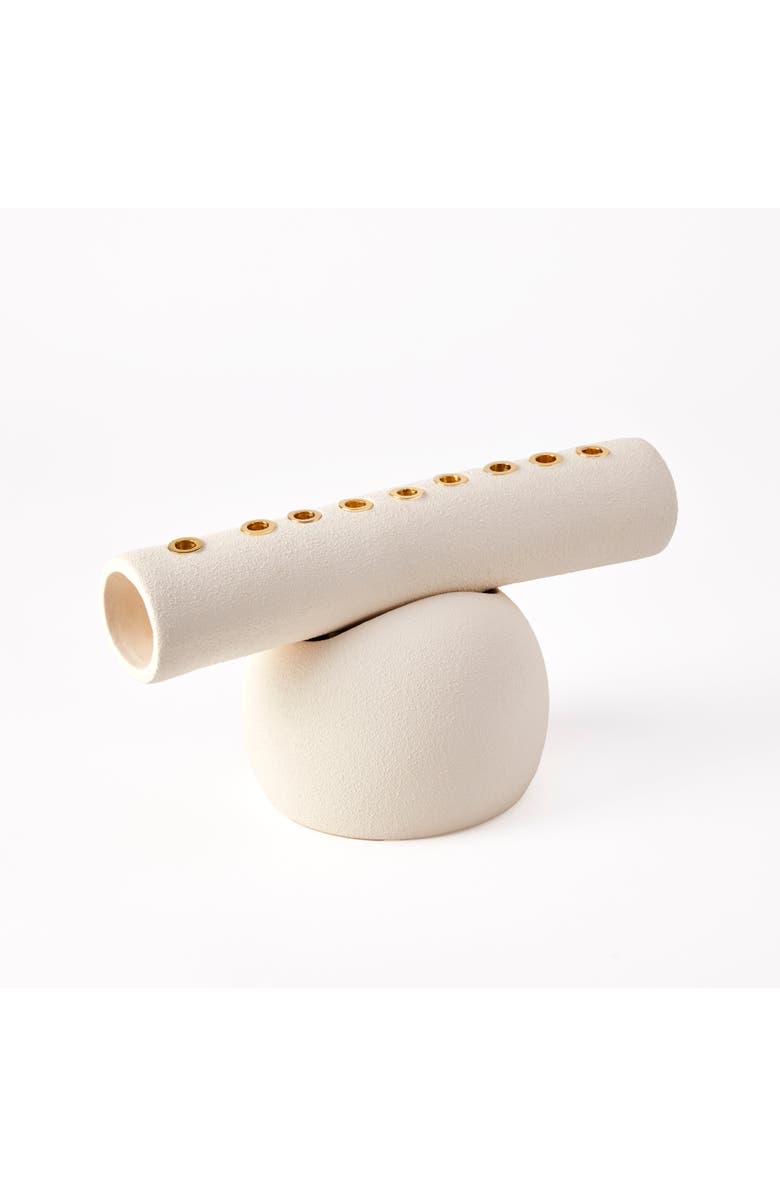 Dumae Goldie Menorah, Alternate, color, Raw Blanc