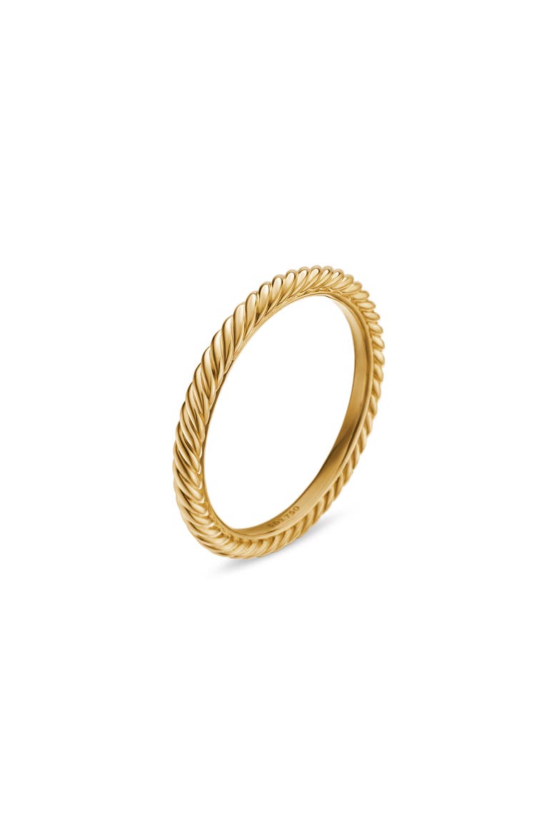 Cable Band Ring in Gold, Alternate, color, GOLD