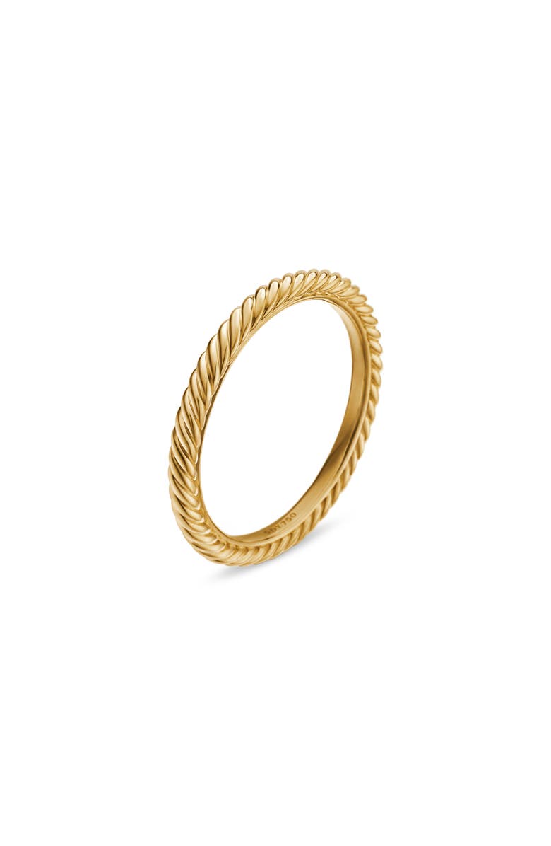 David Yurman Cable Band Ring in Gold, Alternate, color, Gold