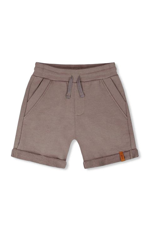 Elastic Waistband Slant Pockets French Terry Shorts (Toddler, Little Kid & Big Kid)
