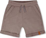 Deux par Deux Elastic Waistband Slant Pockets French Terry Shorts