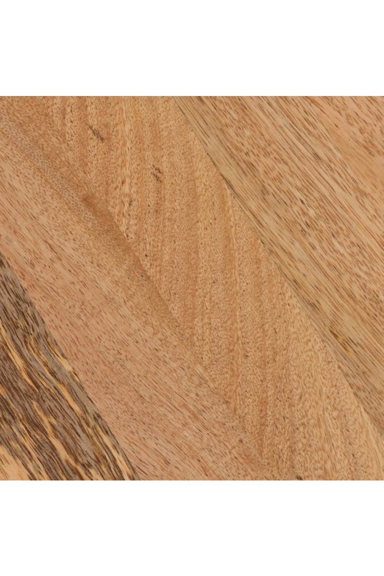 Round Mango Wood Stool, Natural, Alternate, color, Natural