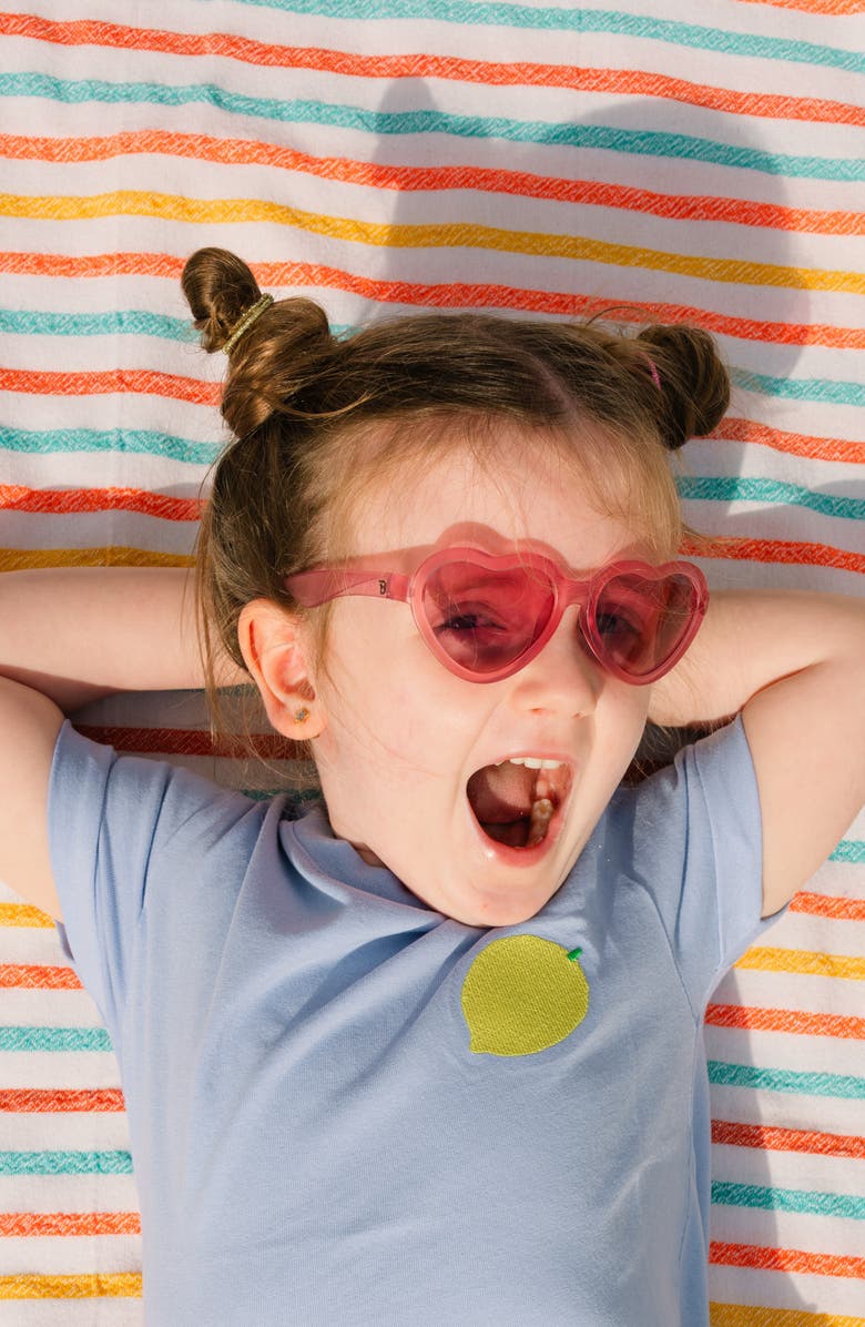 Babiators Kids
 Mirrored Heart Shaped Sunglasses, Alternate, color, Fuchsia