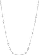 Crislu Princess & Oval Cubic Zirconia Station Chain Necklace