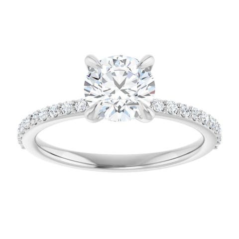 1 1/5 CT Lab-Grown Diamond Engagement Ring in 14K Gold