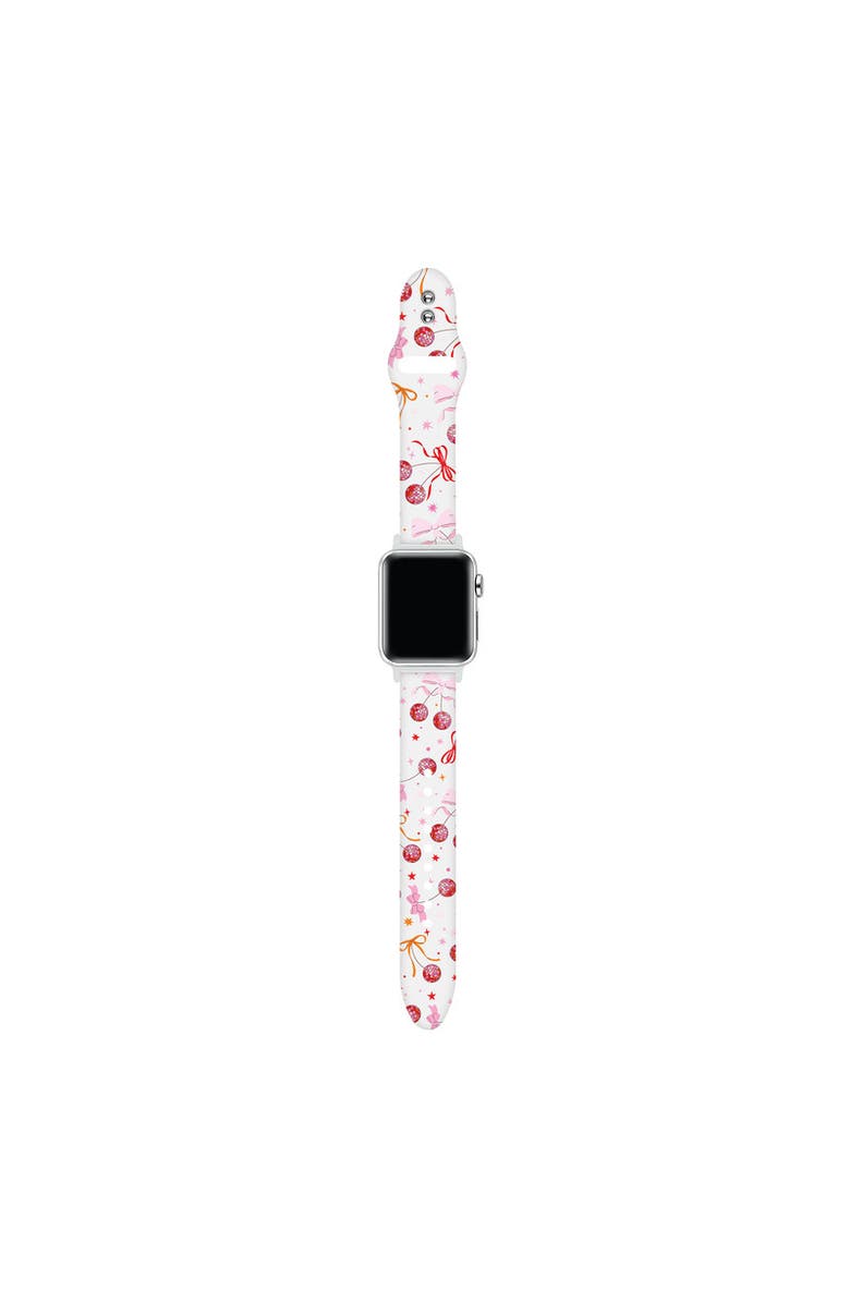 Posh Tech Disco Cherry Silicone Band for Apple Watch + Smartwatch, Alternate, color, Disco Cherry