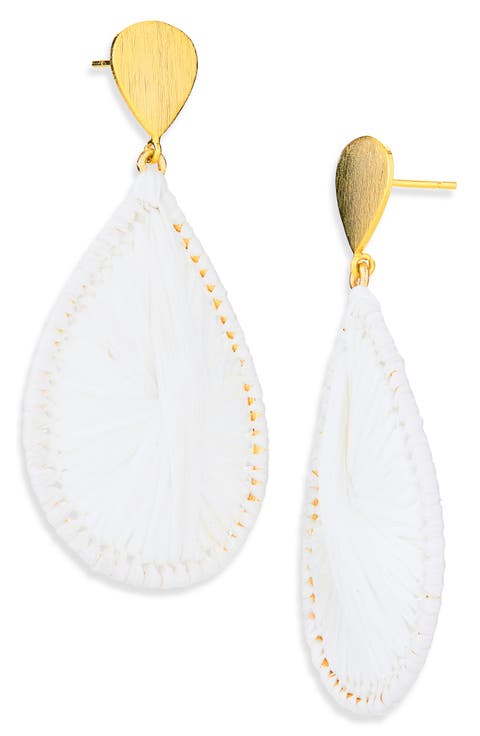 Rattan Teardrop Earrings