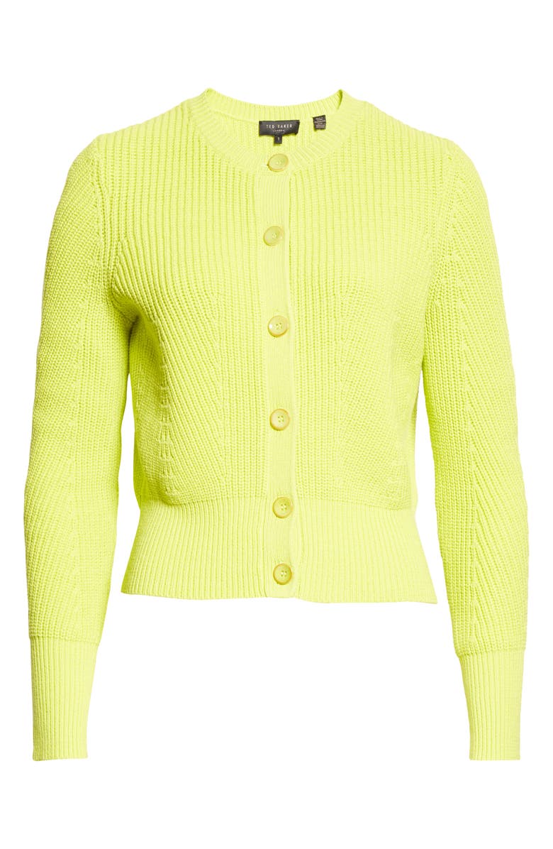 Ted Baker London Shaker Stitch Cotton Blend Cardigan, Alternate, color,