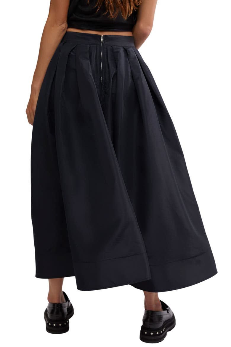 Emilia Crinkle Skirt, Alternate, color, BLACK