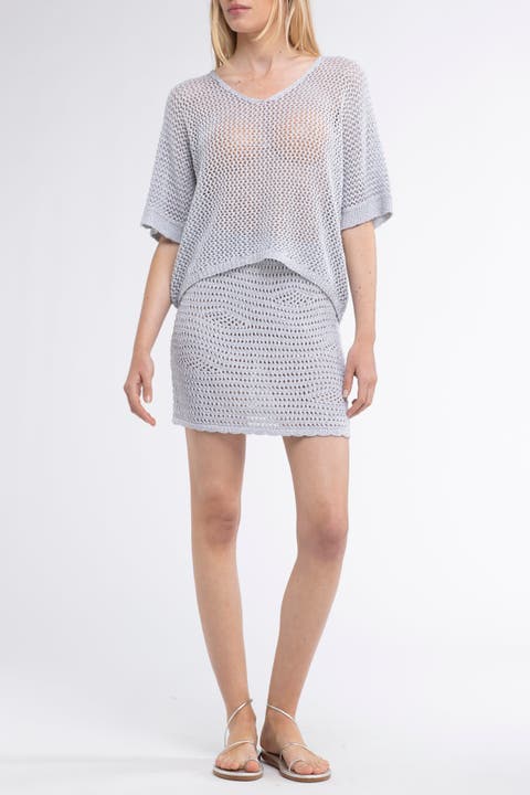 Livia Crochet Cover-Up Mini Skirt