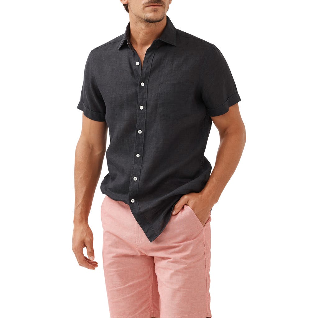 RODD & GUNN RODD & GUNN ELLERSLIE SHORT SLEEVE LINEN BUTTON-UP SHIRT
