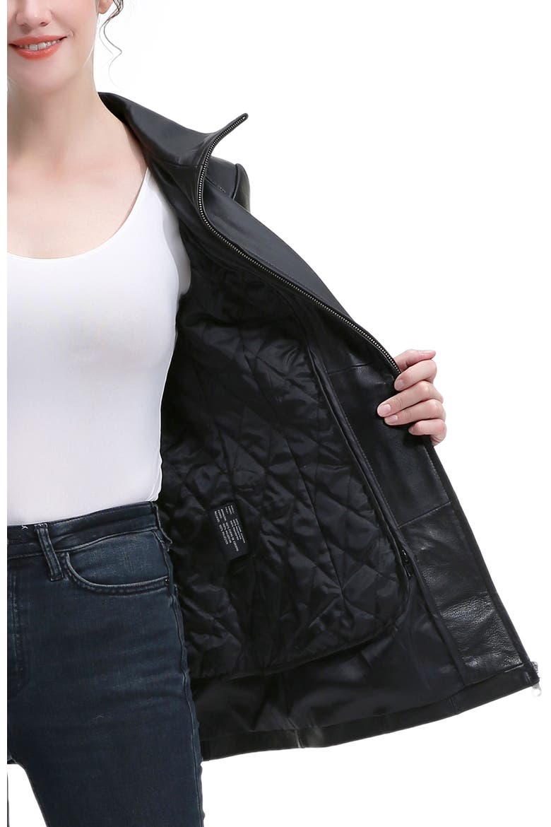 Amy Leather Jacket, Alternate, color, Black
