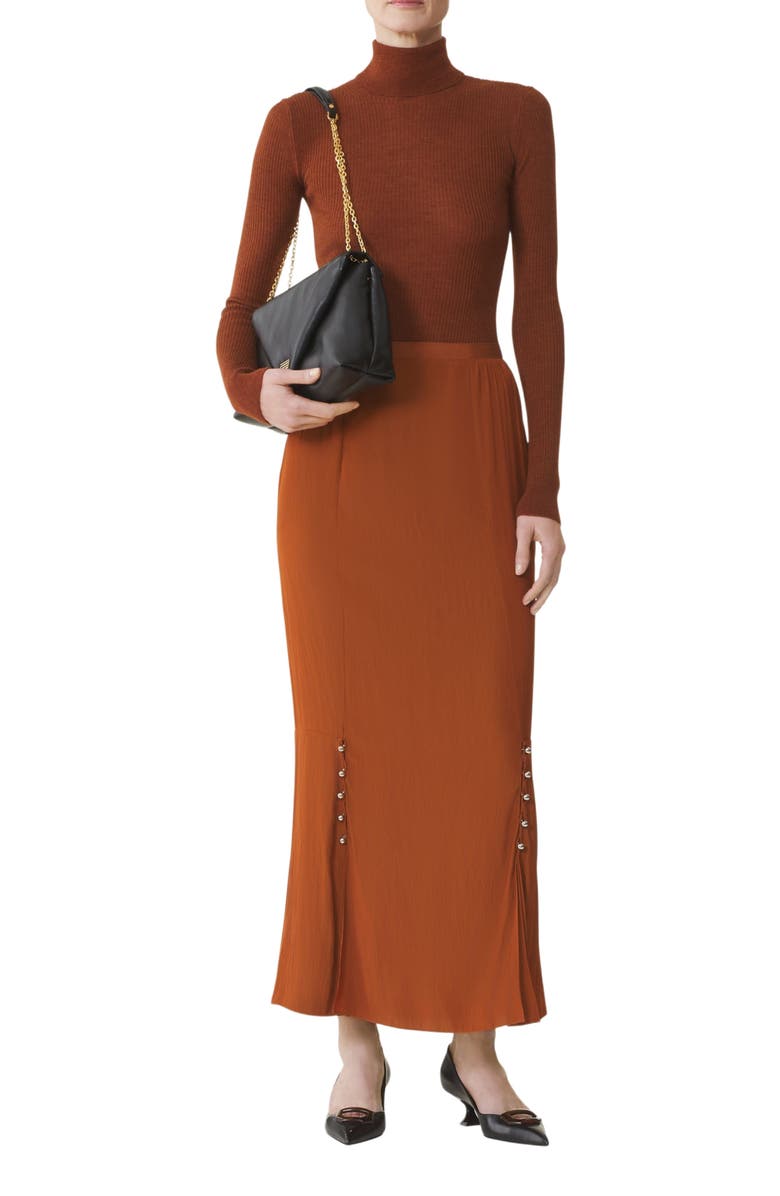 Lanvin Midi Skirt In Charmeuse, Main, color, 