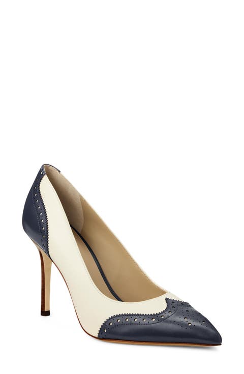 Lynden Perforated Pointed Toe Pump (Women)