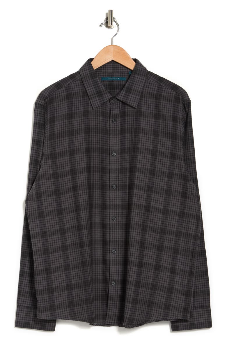 Deco Plaid Flannel Shirt, Alternate, color, MAGNET