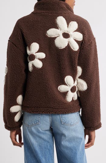 High Pile Fleece Floral Jacket