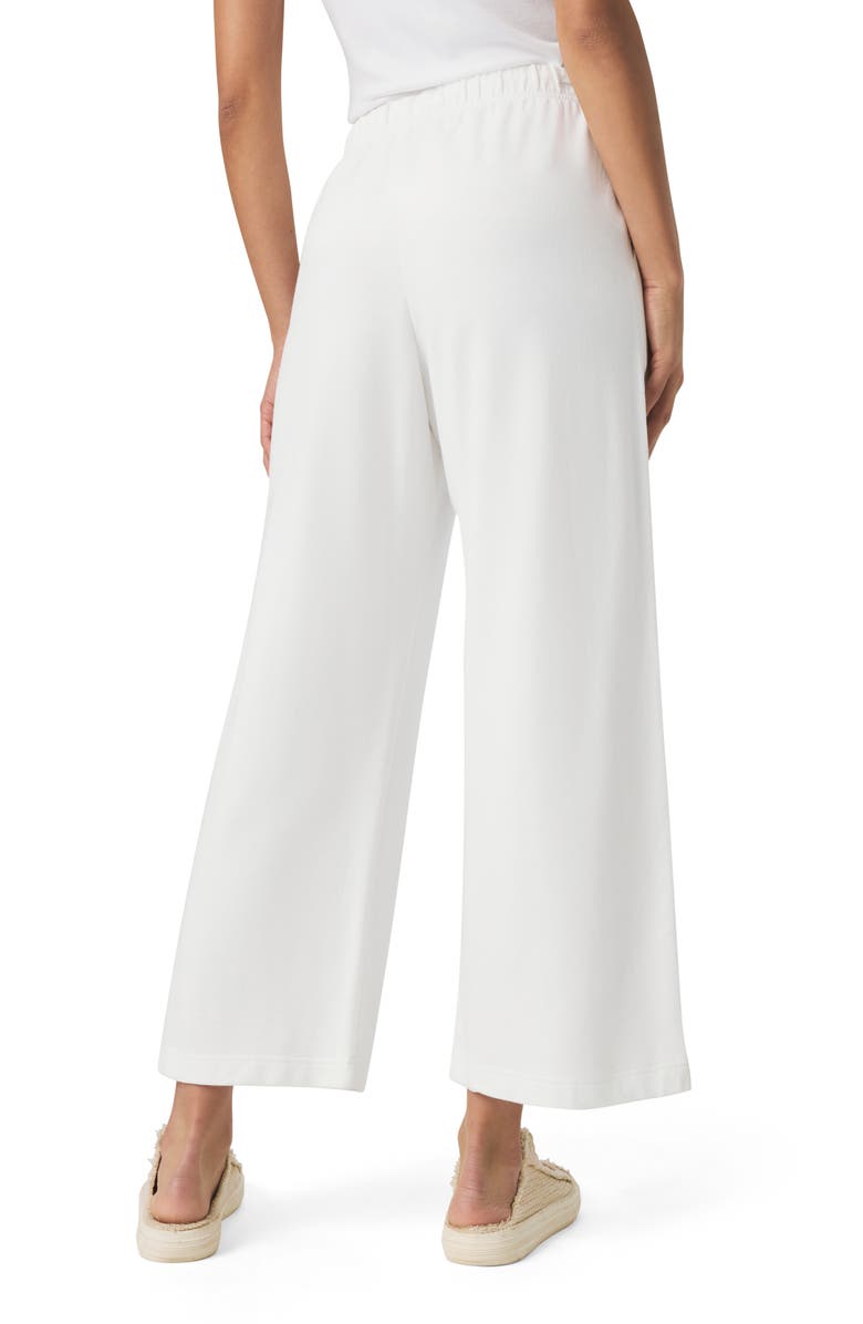 Splendid Hayden Terry Cloth Crop Wide Leg Pants, Alternate, color, White
