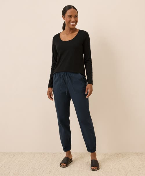 Pact Organic Cotton Softspun Long Sleeve Scoop Neck Tee In Black
