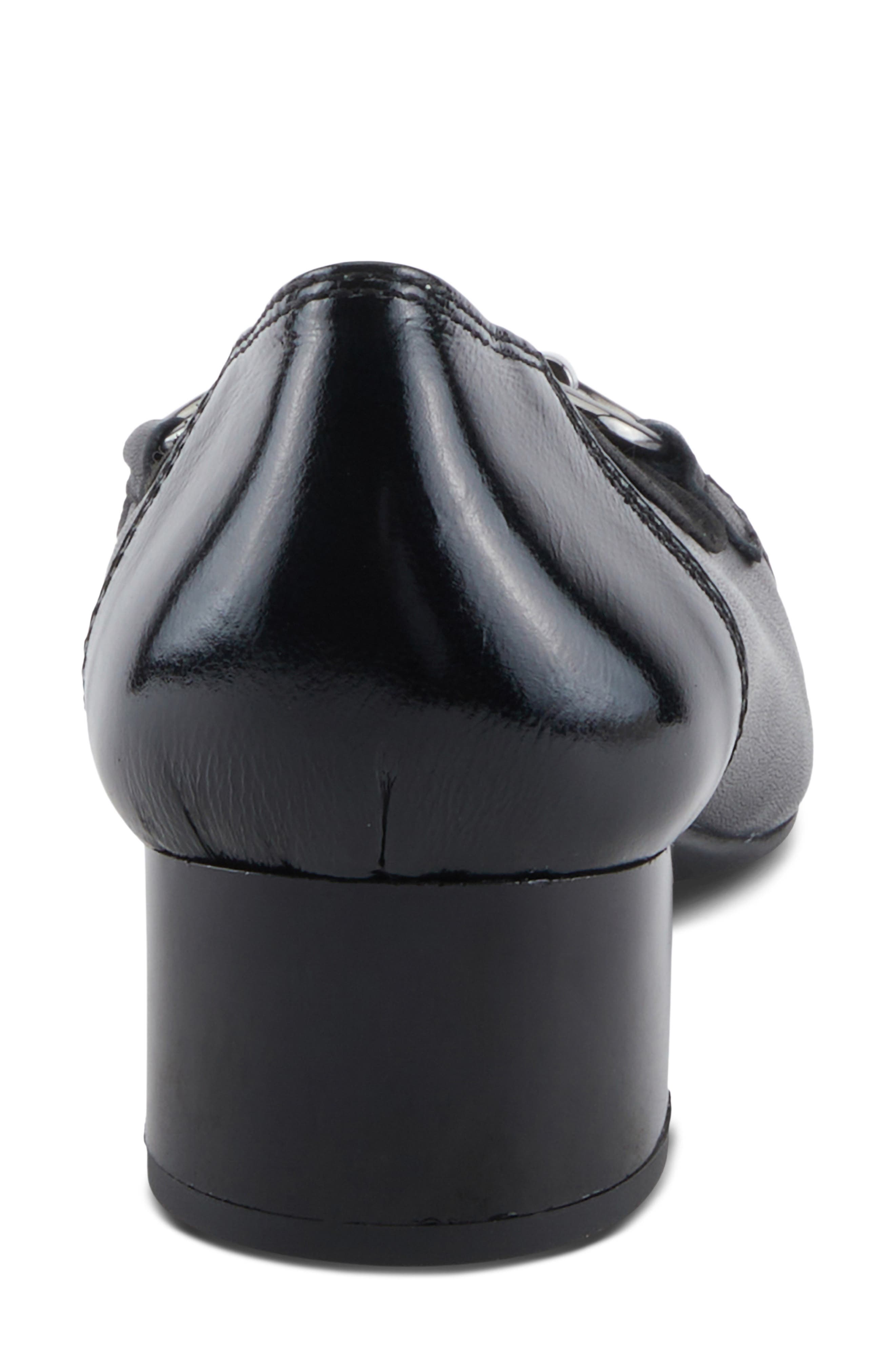 Spring Step Earline Cap Toe Pump, Alternate, color, Black Patent