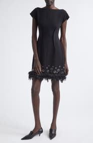 Proenza Schouler Grazziela Grommet Fringe Hem Minidress