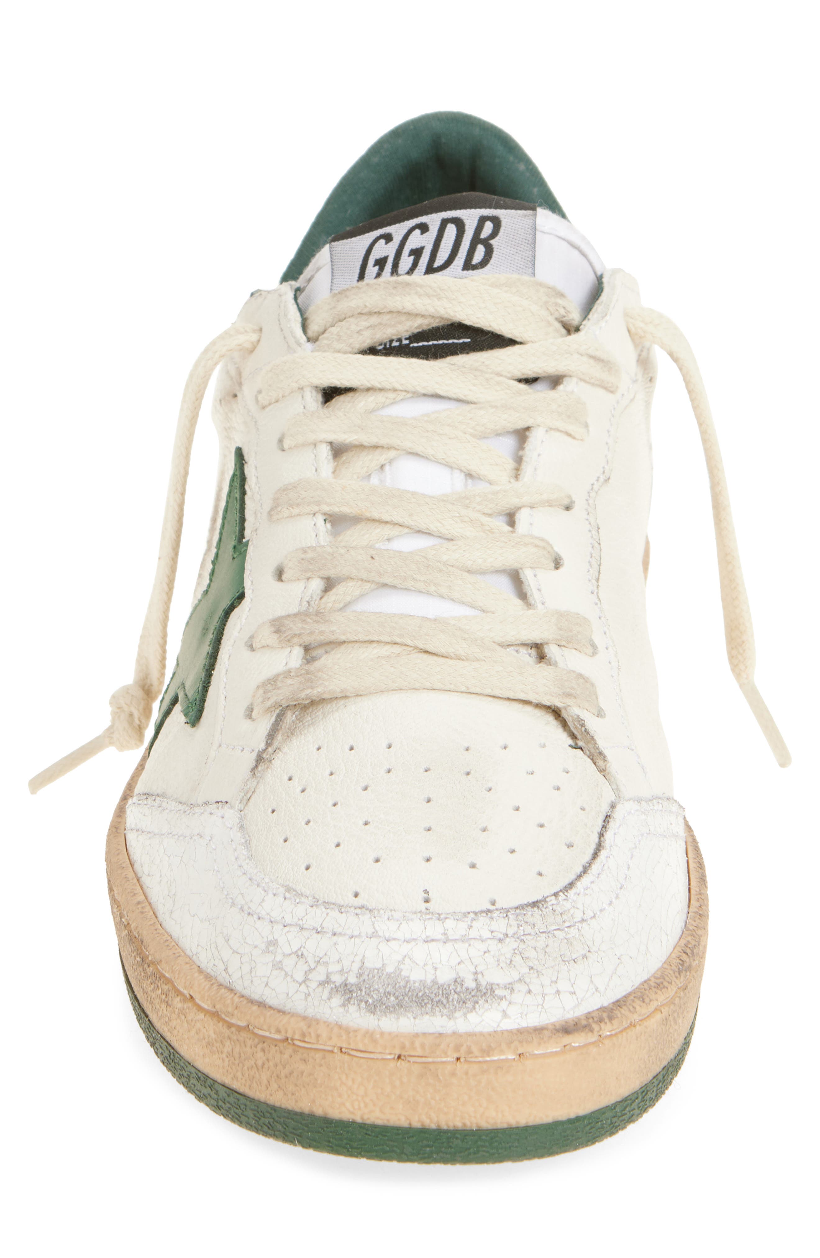 Golden Goose Ball Star Sneaker, Alternate, color, White/ Green