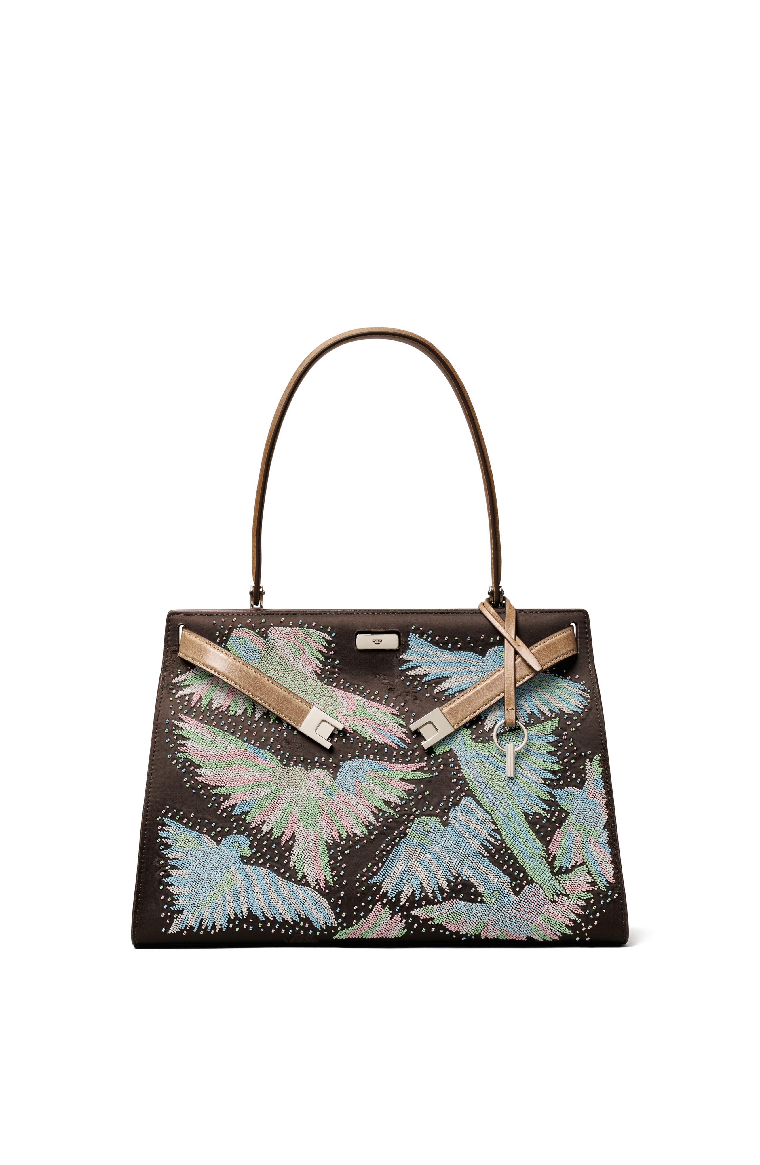 Beaded Classic Lee Bag, Alternate, color, BROWN MULTI