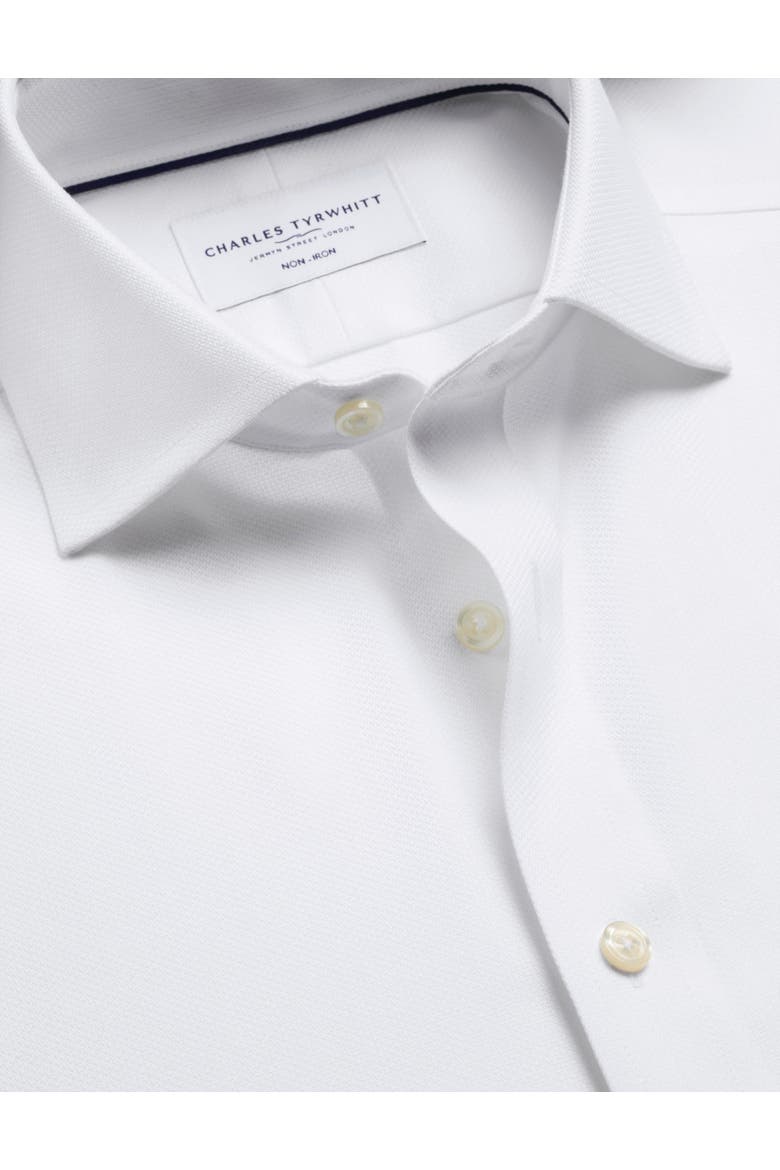 Non-Iron Stretch Trafalgar Weave Shirt, Alternate, color, White