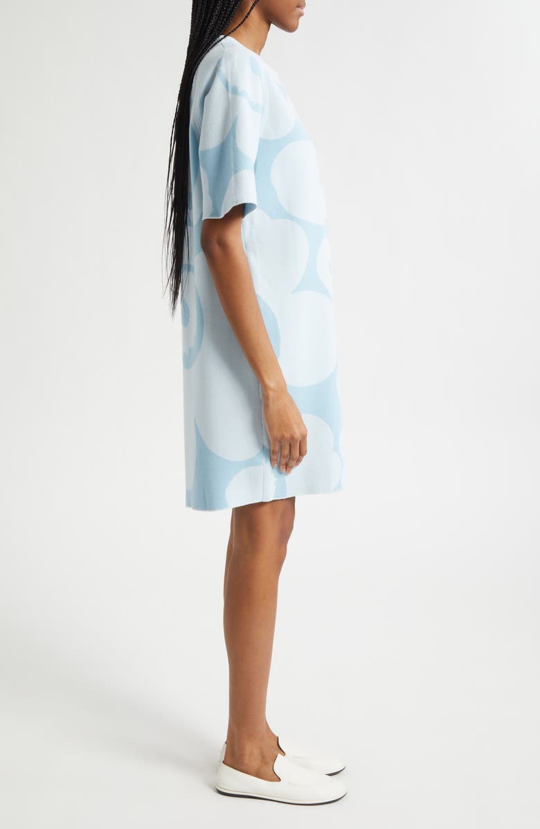 Marimekko Mahdollisuus Unikko Cotton Blend Knit Dress, Alternate, color, Light Blue