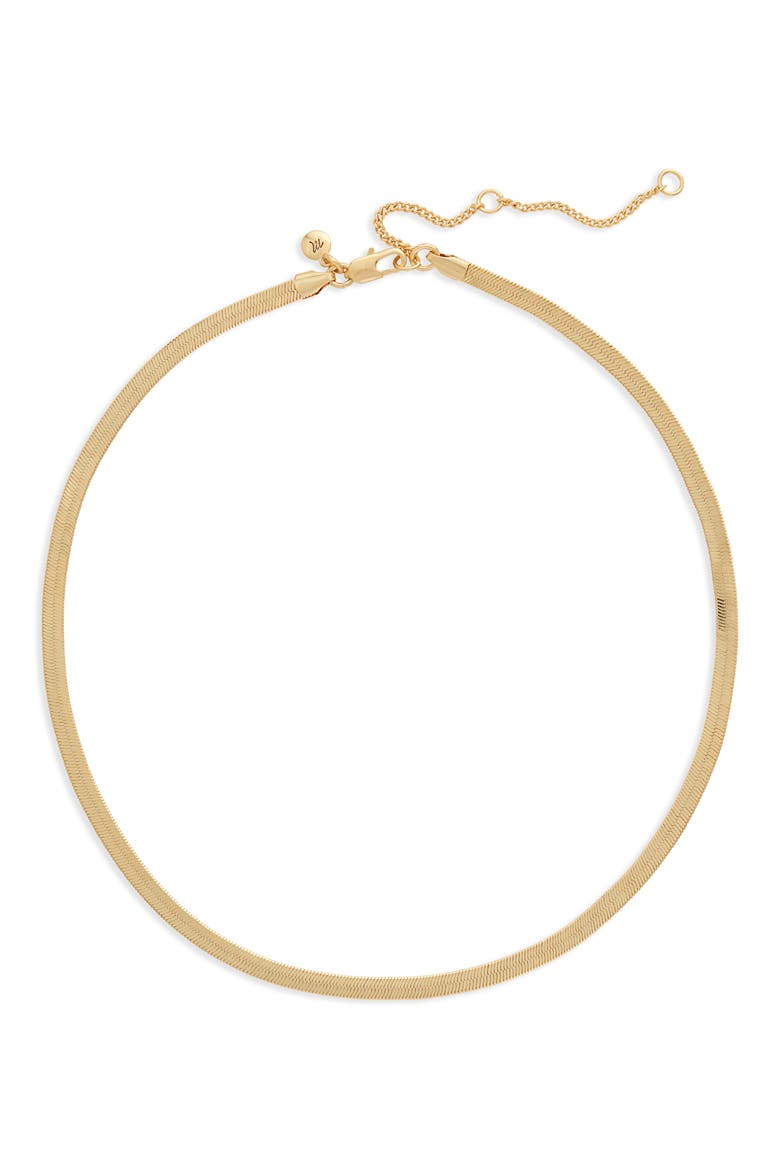 Herringbone Chain Necklace, Main, color, VINTAGE GOLD