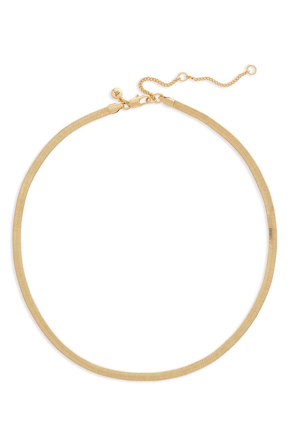 Herringbone Chain Necklace, color, VINTAGE GOLD