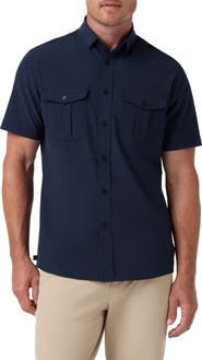 Mizzen+Main Leeward Tailgate Performance Short Sleeve Button Up Shirt